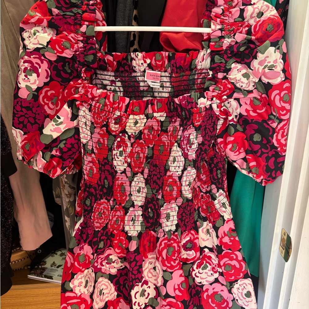 Kate Spade Pink and Red Floral Top